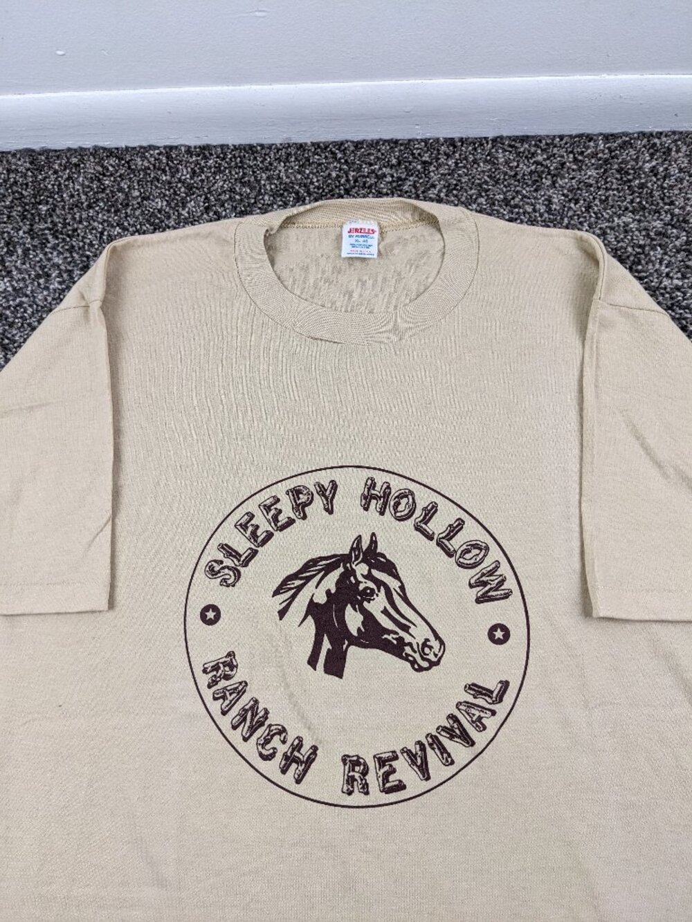 Vintage Sleepy Hollow Ranch Revival Shirt Country Music Jerzees Mens XL USA Made